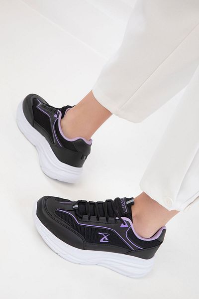 SOHO Black-Lilac Women's Sneaker 20414