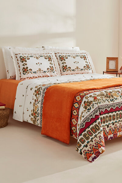 Karaca Home Runa 100% Cotton Double Duvet Cover Set Blanket