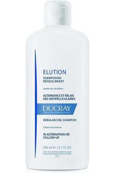 Ducray Elution Rebalancing shampoo 200 ml, WHITE