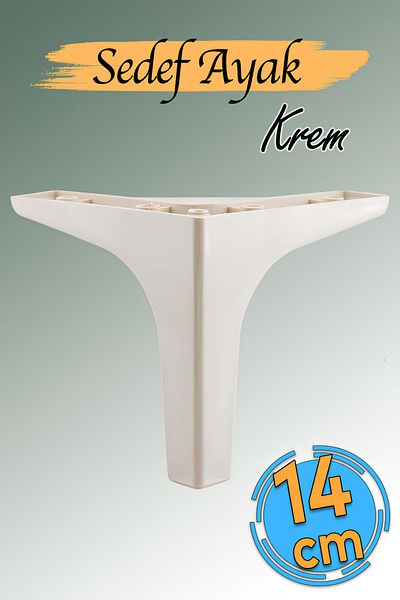 Badem10 Mobilier de lux Sedef Canapea Masuta de cafea Unitate TV Picioare Fotoliu 14 Cm Picioare Crem