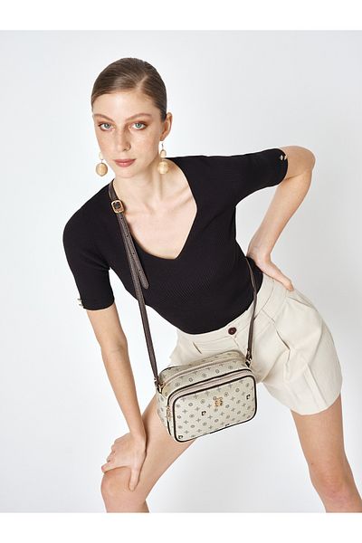 Pierre Cardin Geantă de umăr pentru femei Monogram auriu nouă 05PO25Y1882