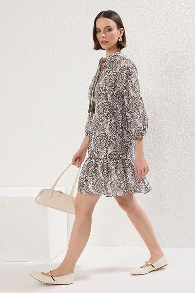 Trendyol Collection White Ethnic Mini Woven Dress Twoss25El00633