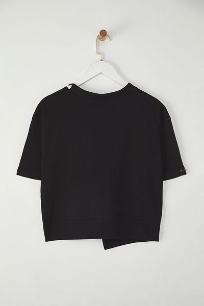 Edit by Trendyol Black Leopard Halter T-Shirt Tedss24Ts00001