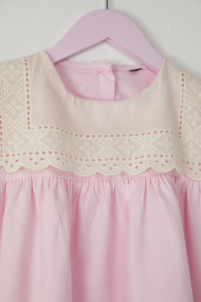 TRENDYOLKIDS Ροζ κανονικό πλεκτό φόρεμα TKDSS25EL00020