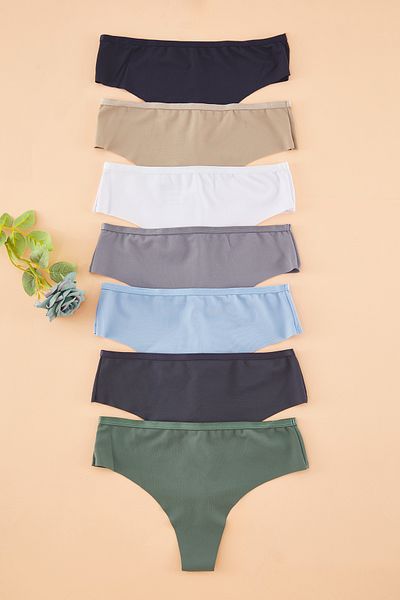 Trendyol Collection Mehrfarbig 7' Micro High Waist Tanga Strickhöschen