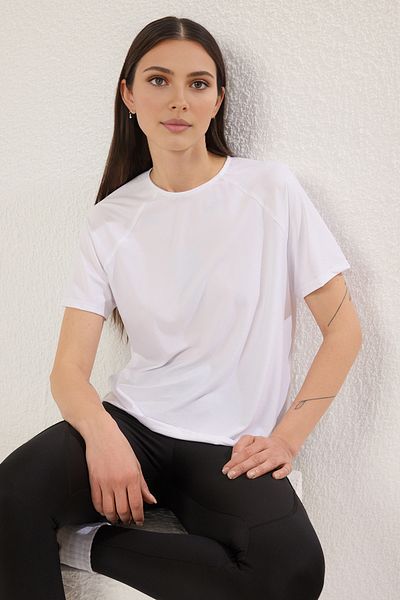 Trendyol Collection Αθλητικό μπλουζάκι με στάμπα White Diver / Scuba Reflector THMSS25TS00007
