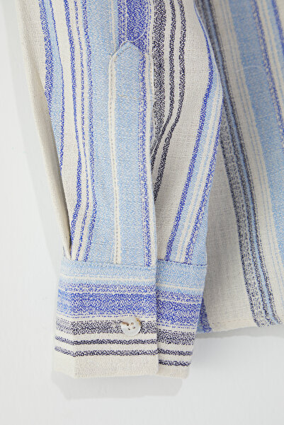 Trendyol Collection Modrá košile Regular Fit Tmnss25Go00068