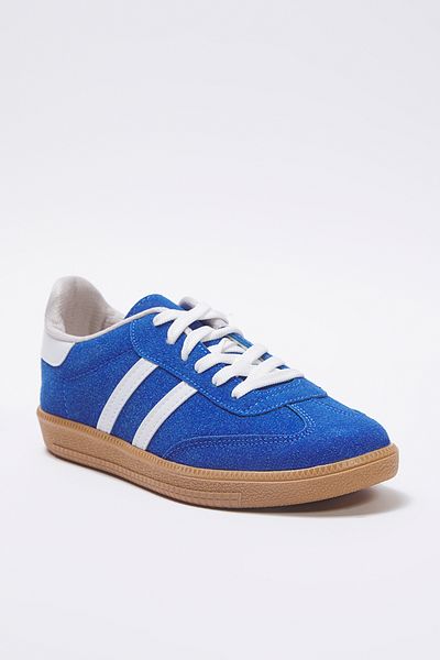 TRENDYOL SHOES Modrá retro šněrovací dámská sportovní obuv TAKAW25SN00005