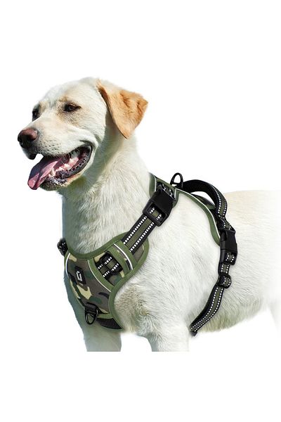 Choice Xl Army Green No Pull Dog Harness, Adjustable Soft Padded Pet Vest With Easy Control Handle