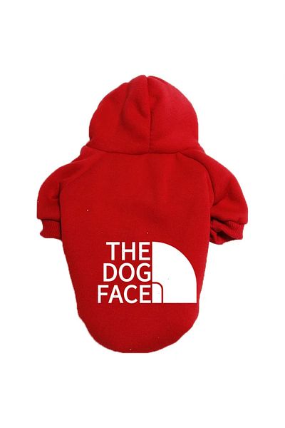 Choice 7XL 22.5-27.5KG DF-Red-01 Pet Dog Hoodies Autumn and Winter Season Large Dog Clothes Dog Face Text P