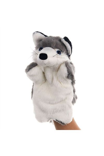 gootrades Husky Animal Hand Puppet Cat Dolls Plush Hand Doll Puppets For Telling Story Cartoon Plush Toys