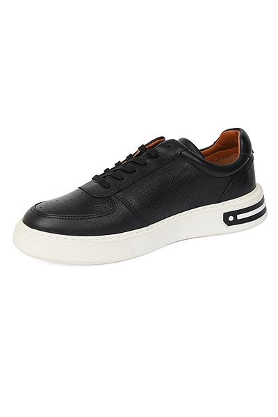 Greyder 14810 Men's Black Genuine Leather Sneaker Shoes