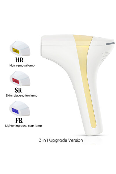 Choice1 EU Plug White 3 Head Permanent Hair Removal Devices 900000 Flashes In...