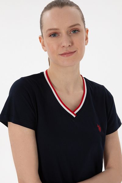 U.S. Polo Assn. ثوب نوم نسائي باللون الأزرق الداكن 50312841 -vr033