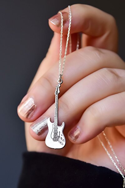 Papatya Silver 925 Ayar Gümüş Retro, Elektronik Gitar Kolye