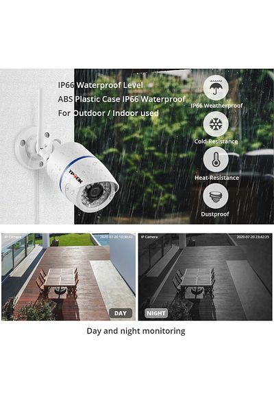 TPTEK 3.6mm Us Plug 1080p With 12v Power 4mp 1080p Ip Camera Outdoor Wifi Home Security Camera Wireless Su
