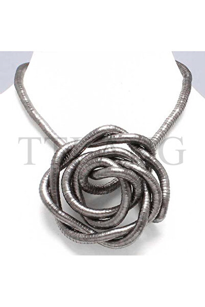 Choice قلادة ثعبان ملتوية مرنة من الحديد الأسود مقاس 5 مم بطول 90 سم، متوفرة بـ 20 لونًا،