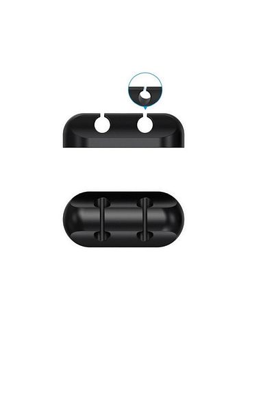 Choice 2 Holes Black Silicone Usb Cable Organizer Cable Winder Desktop Tidy Management Clips Cable Holder F