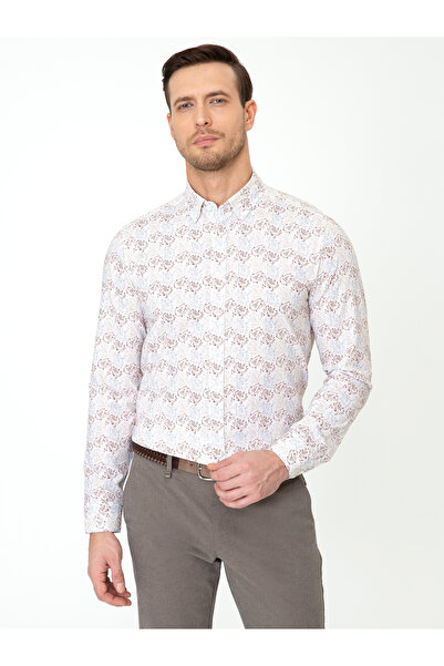 Cacharel Açık Kahverengi Slim Fit Uzun Kollu Gömlek 50248453-VR002