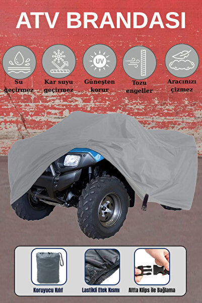 Breen Gray Atv Tarpaulin, XL Size, Protection Cover, Protects from Sun, Water...