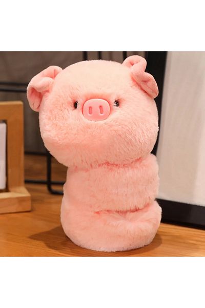 Choice 20cm pig Creative Stuffed Animals Raccoon Fox Husky Cat Monkey Papa Circle Toy Wrapped Around Arm Do