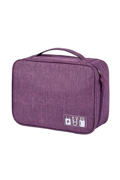 Choice 3Layer(28x9x21cm) Purple Multi-functional Large Capacity Waterproof Digital Electronic Organizer USB