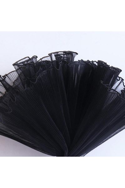 Choice Pure Edge Black 28cmx4yard Flower Wrapping Paper Pearl Wave Yarn Flower Packaging Lace Mesh Florist