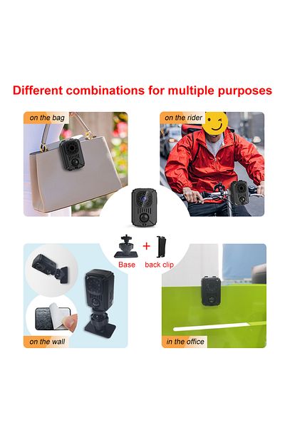 YNMEE only camera MD31 PIR Camera MD31 Mini PIR Video Body Camera Back Clip Photography DV Smart Camera HD
