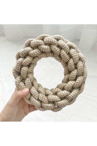 Choice Donut 1pc Cat Dog Knot Toy Cleaning Teeth Grinding Teeth Interest Interactive Wear Resistant Knot To
