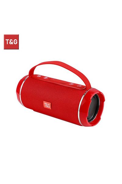 T&G مكبر صوت بلوتوث أحمر TG116c TWS لاسلكي قوي صندوق مكبرات صوت خارجية محمولة مقاومة للماء