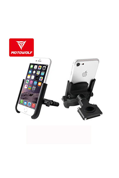 Choice Handlebar-Black Aluminum Alloy Motorcycle Modified Handlebar Phone Hol...