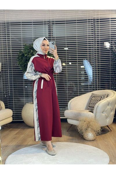 ALANURMODA Patterned Dress with Sides
