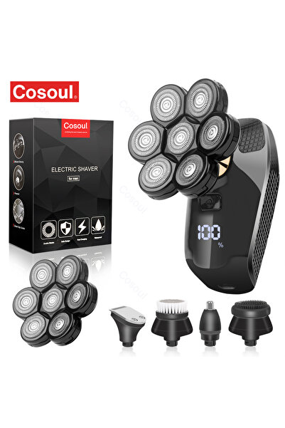 Choice ماكينة حلاقة كهربائية 5 في 1 للرجال، ماكينة حلاقة قوية للرأس الأصلع، م...