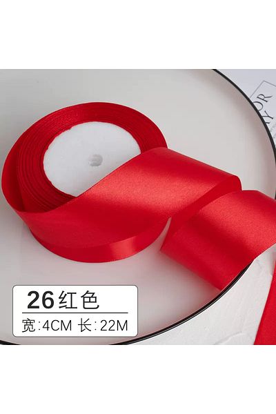 merylover 4cm ribbon red 25yards/roll 4cm Satin Ribbon for Gift Wrapping Bows Making Floral Bouquets DIY Wreat