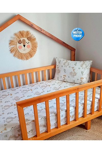 OGUZ ATA CONCEPT 100% Cotton Liquid-Proof Elastic Bed Sheet Bed Protector Mattress Protector