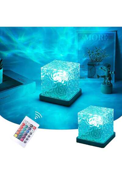 Menuzer Kuzey Işıkları Lambası, LED Okyanus Dalgası Projektör Işığı, Uzaktan ...