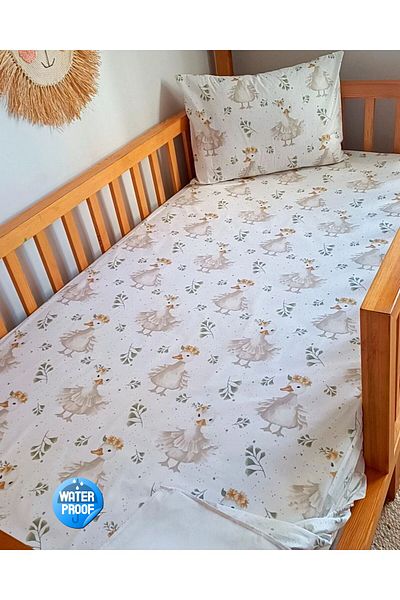 OGUZ ATA CONCEPT 100% Cotton Liquid-Proof Elastic Bed Sheet Bed Protector Mattress Protector