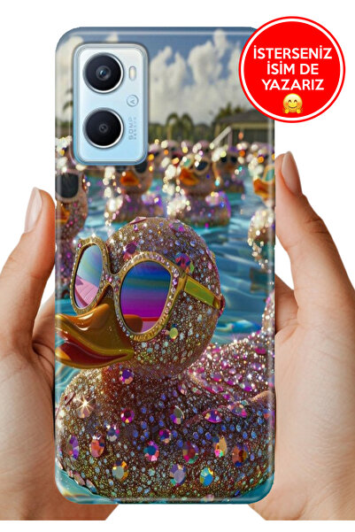 Cekuonline Oppo A96 CPH2333 Kılıf TPU Resimli Silikon Işıltılı Hayat
