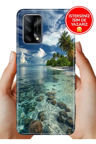 OPPO A74 4G Uyum Kılıf Desenli Baskılı Kamera Korumalı Silikon Maldivler50