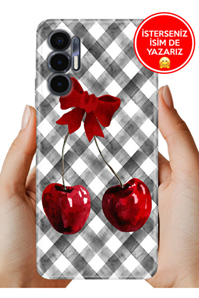 TECNO Pova 3 (LF7n) Kılıf Desenli Baskılı Kamera Korumalı Silikon Kiraz Masası