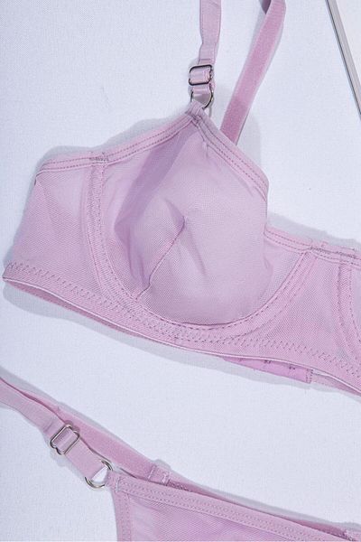 BLUE AVCI LINGERIE Set sutien Purple Sheer Desire