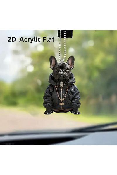Animalovers French Bulldog Hanging Car Rearview Mirror or Switching Acrylic
