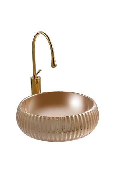 LENA TEZGAHÜSTÜ LAVABO (ALTIN) E-4161A