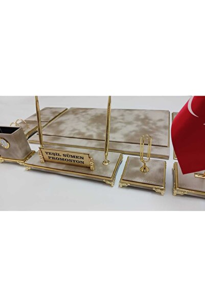 Yeşilsümen BULUT KREM VE GOLD KİŞİYE ÖZEL İSİMLİKLİ LÜKS TASARIM SÜMEN VE MAK...