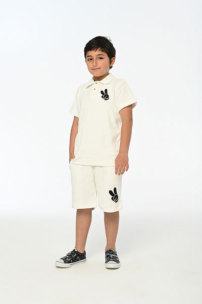 LupiaKids Summer Boy's Suit 100% Cotton - T-Shirt & Shorts - Terry Fabric for 2 People