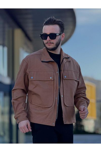 KINGAF ΑΝΔΡΙΚΟ ΜΠΟΥΦΑΝ GABARDINE ΜΕ ΤΣΕΠΗ