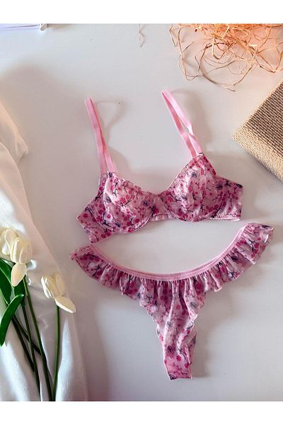 BLUE AVCI LINGERIE Set sutien Froufrou