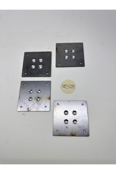 lazzir handle Ayak bağlantı sacı kare 8x8 cm 4 lü (koltuk için önerilir)