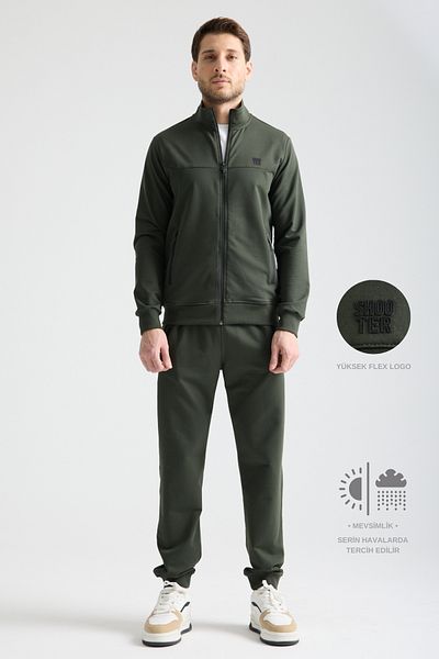 Shooter Sportswear Σετ ανδρικής φόρμας Luxe Άνετη εφαρμογή με μανσέτες μίνιμαλ λογότυπο