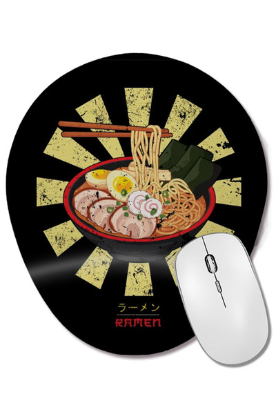 BASKI DÜNYASI Ramen Retro Japonez Covoraș de mouse oval cu suport pentru înch...